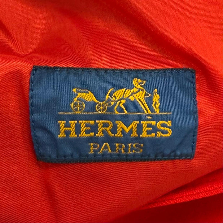 Great HERMES tailored jacket Serie Button Riding Jacket Red wool Women 42
