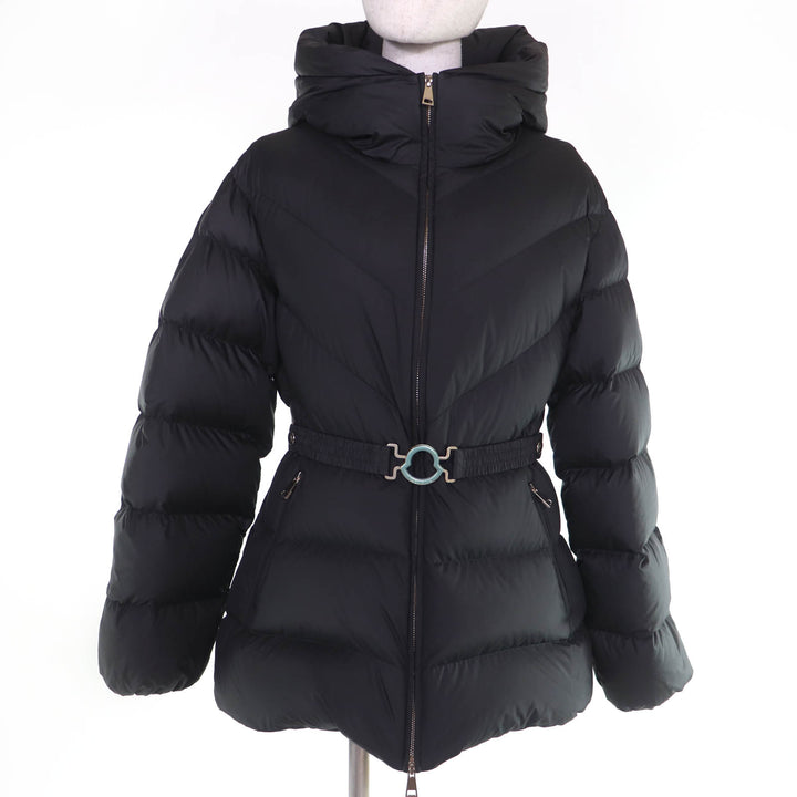 Excellent MONCLER Down jacket Includes logo patch, hood and belt black 2 BROSSE
