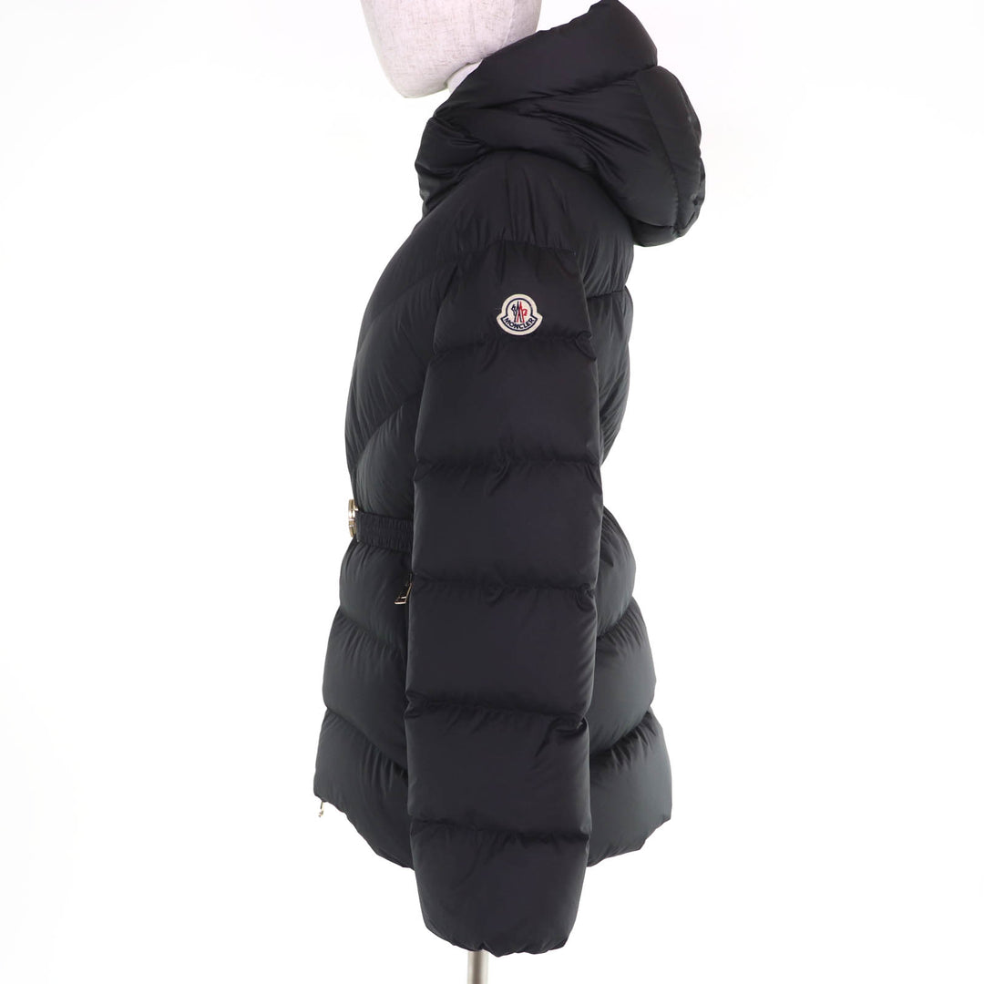Excellent MONCLER Down jacket Includes logo patch, hood and belt black 2 BROSSE