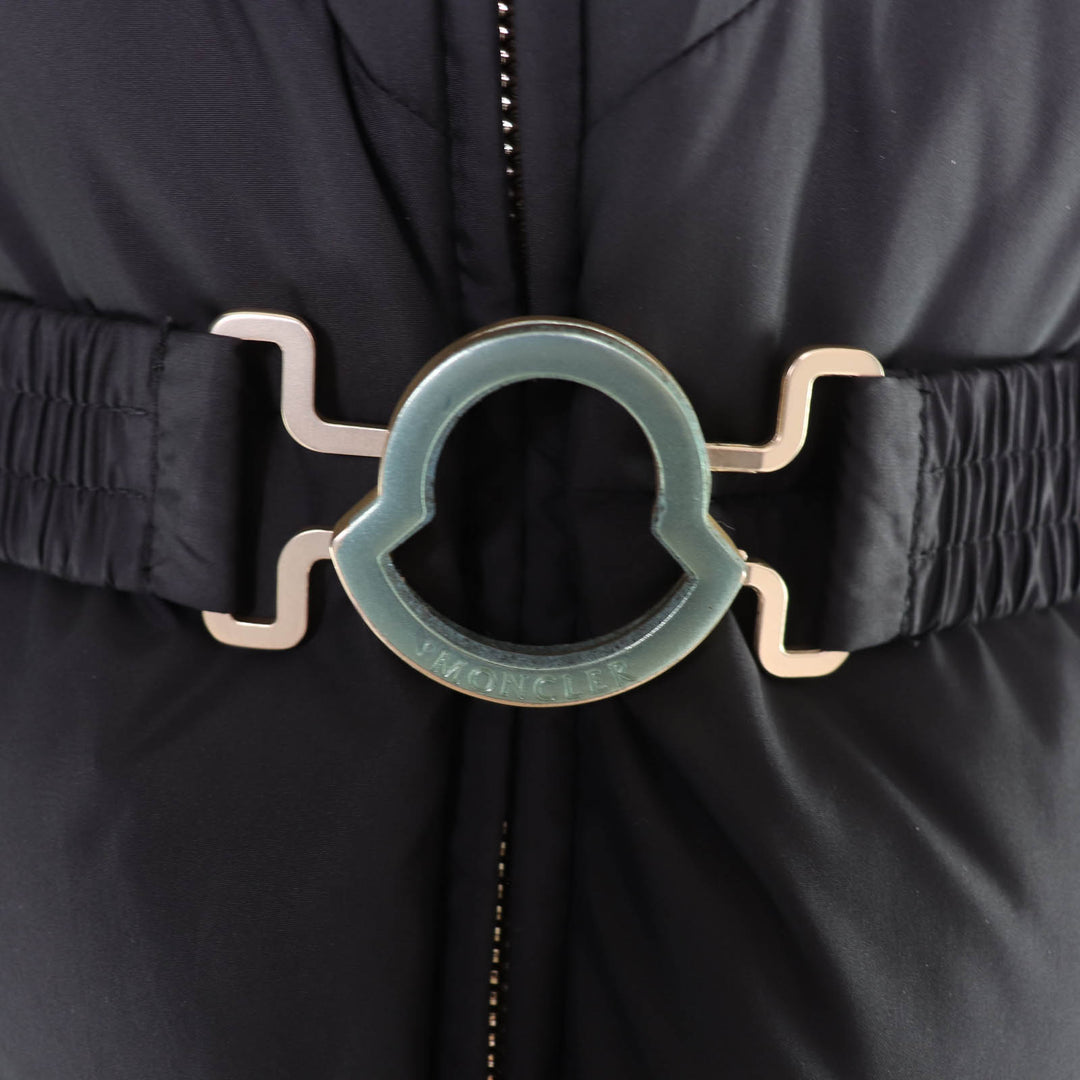 Excellent MONCLER Down jacket Includes logo patch, hood and belt black 2 BROSSE
