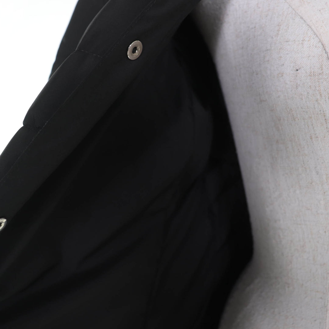 Excellent HERMES Down jacket Serie button black polyester Women 40 4H0168DR