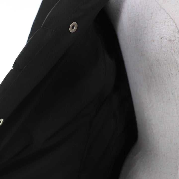 Excellent HERMES Down jacket Serie button black polyester Women 40 4H0168DR