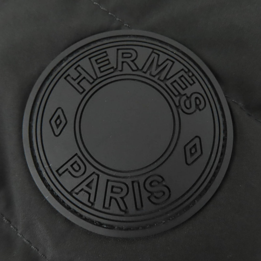 Excellent HERMES Down jacket Serie button black polyester Women 40 4H0168DR