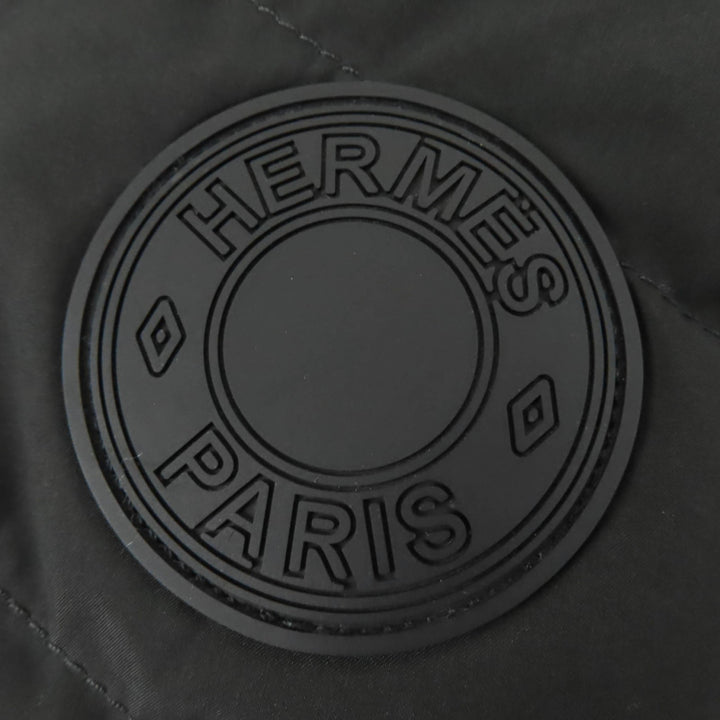 Excellent HERMES Down jacket Serie button black polyester Women 40 4H0168DR
