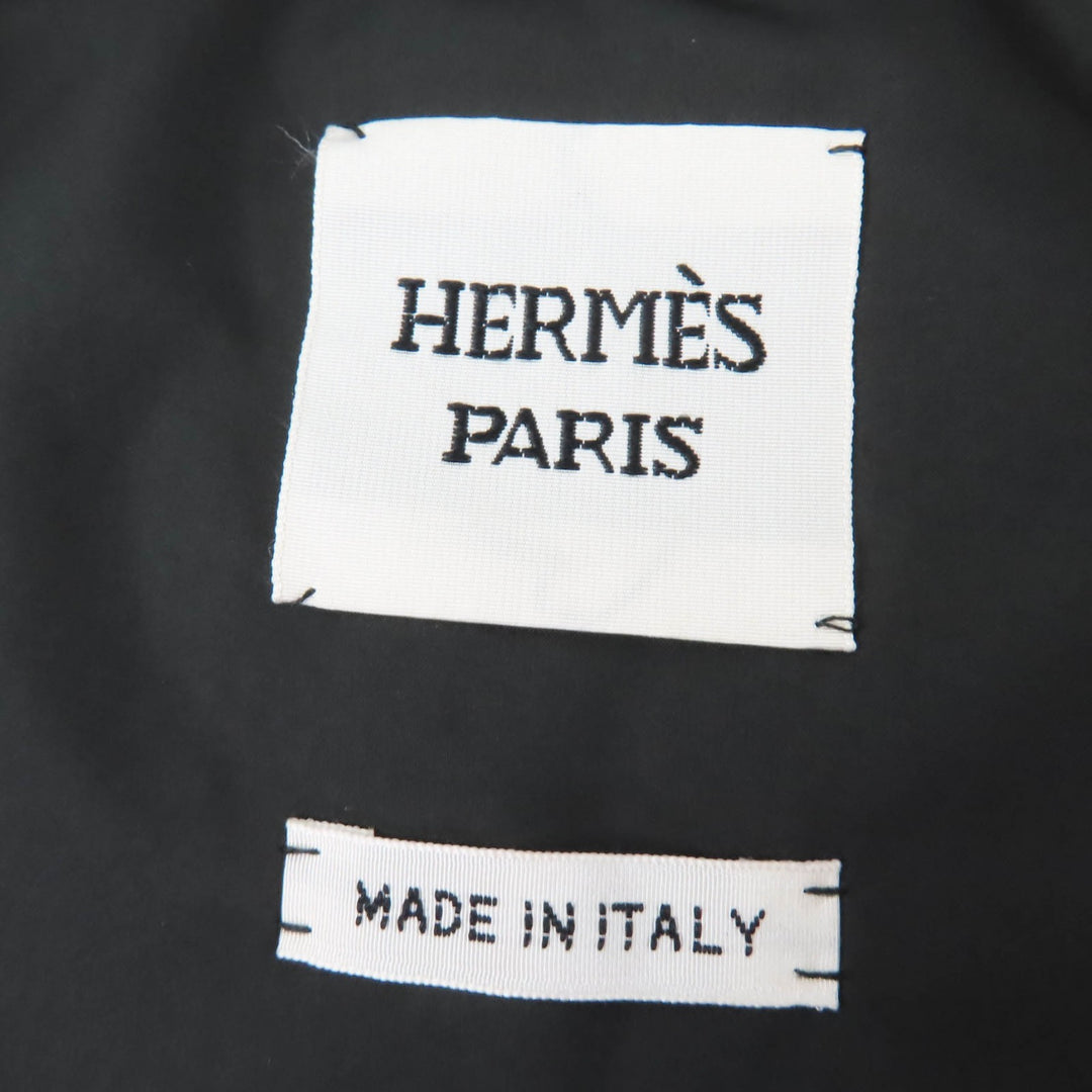 Excellent HERMES Down jacket Serie button black polyester Women 40 4H0168DR