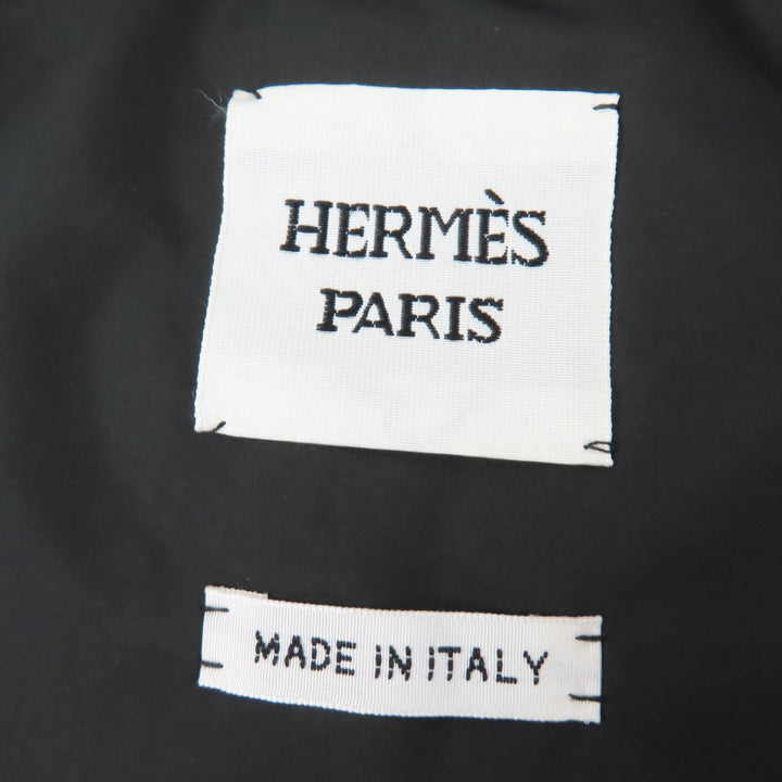 Excellent HERMES Down jacket Serie button black polyester Women 40 4H0168DR