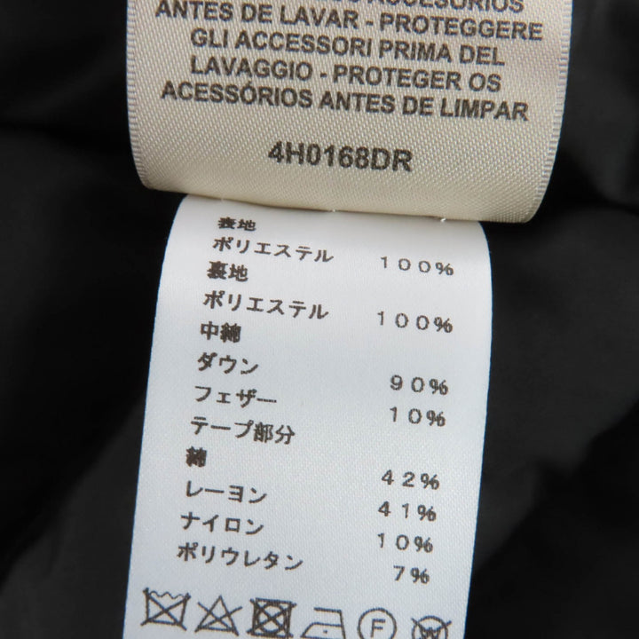 Excellent HERMES Down jacket Serie button black polyester Women 40 4H0168DR