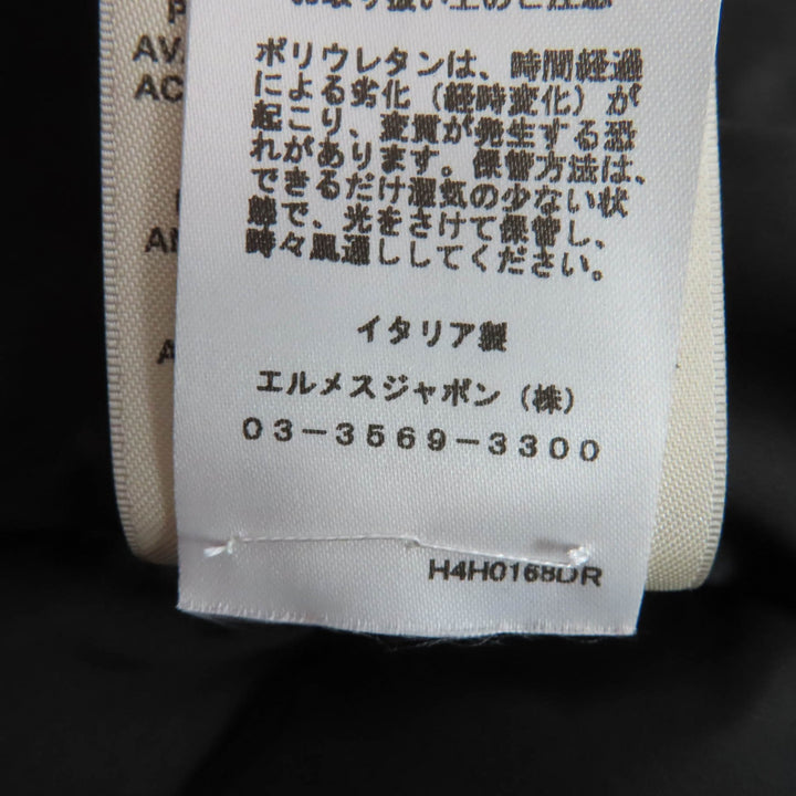 Excellent HERMES Down jacket Serie button black polyester Women 40 4H0168DR