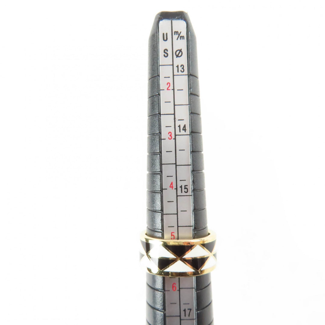 Very Good PRADA Ring triangle logo black Women 1A009