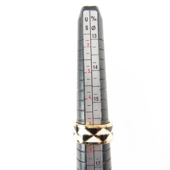 Very Good PRADA Ring triangle logo black Women 1A009