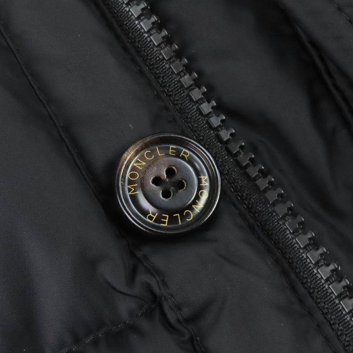 Great MONCLER Down jacket RYAN Leather logo patch, wool switching, hoodeｄ 3