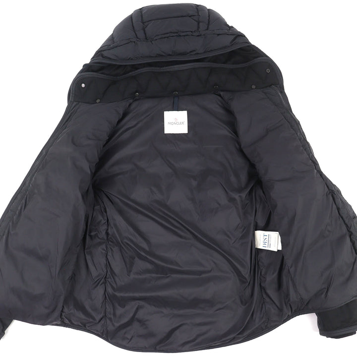 Great MONCLER Down jacket RYAN Leather logo patch, wool switching, hoodeｄ 3