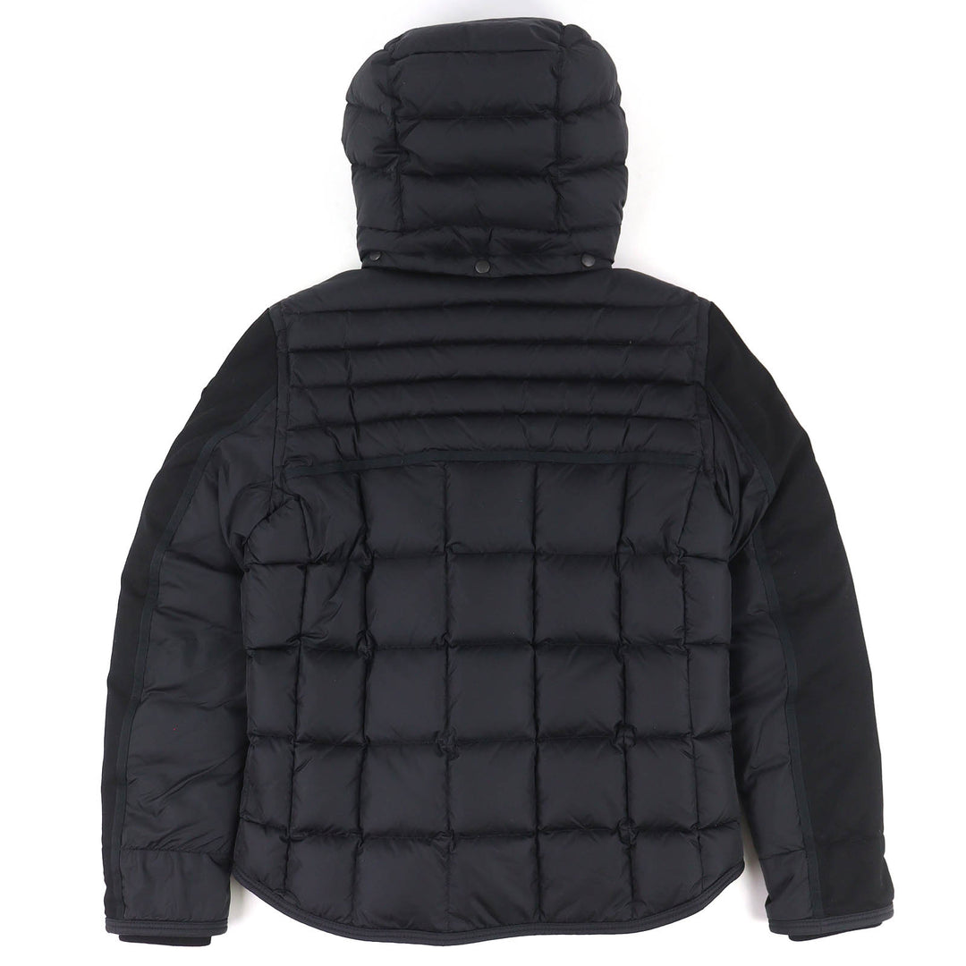 Great MONCLER Down jacket RYAN Leather logo patch, wool switching, hoodeｄ 3