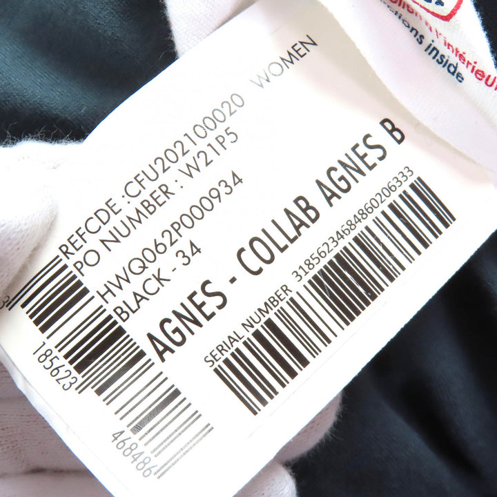 Great PYRENEX Agnes b down coat AGNES Logo patch Hooded black polyester Women 34