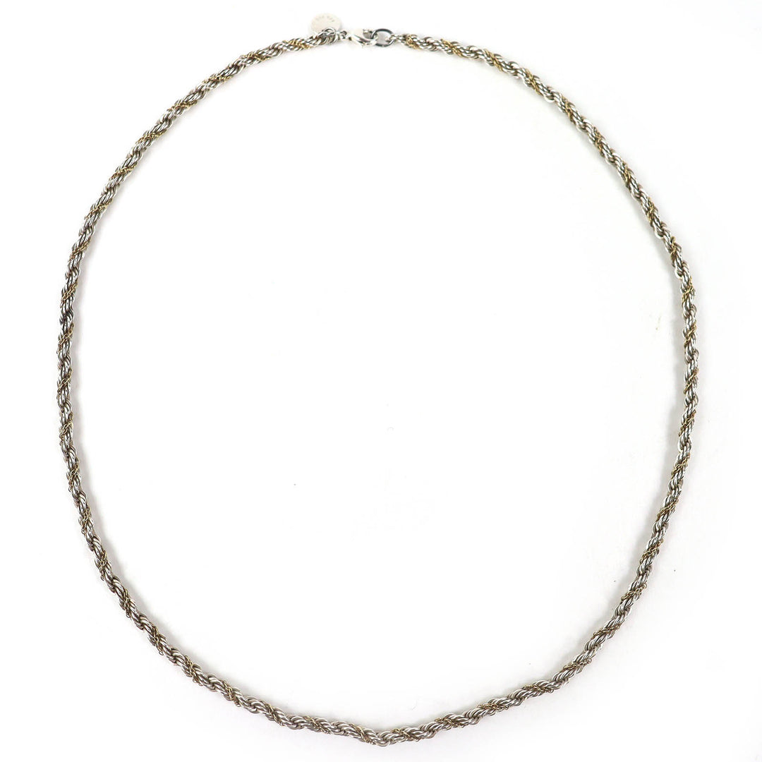 Great TIFFANY&Co. Necklace Twist Combo Silver 925 Women