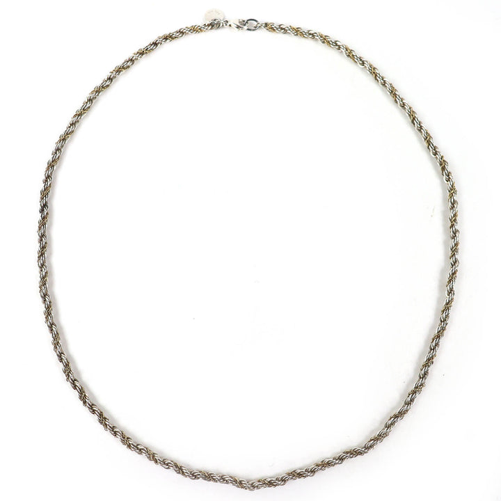 Great TIFFANY&Co. Necklace Twist Combo Silver 925 Women
