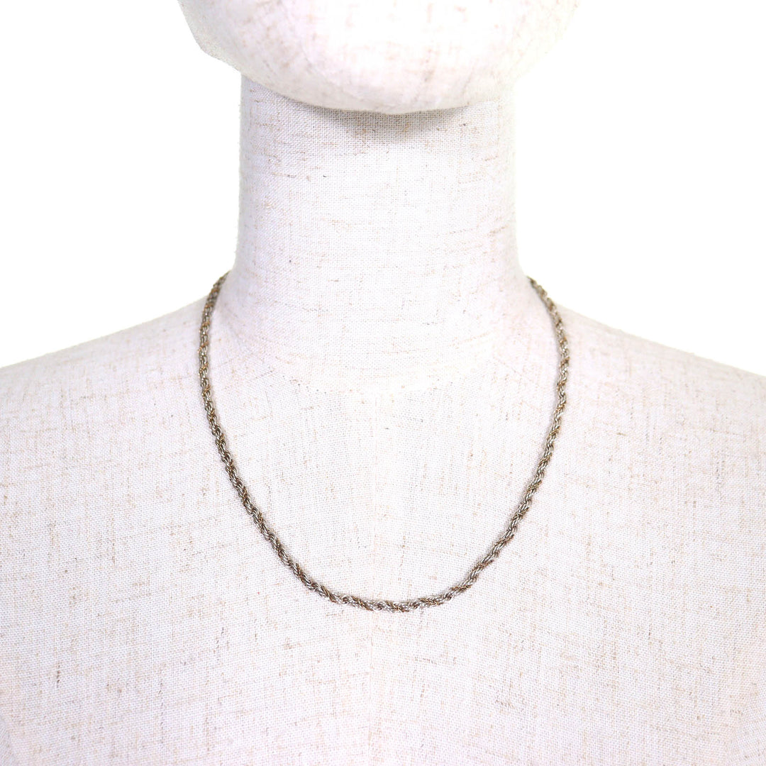 Great TIFFANY&Co. Necklace Twist Combo Silver 925 Women