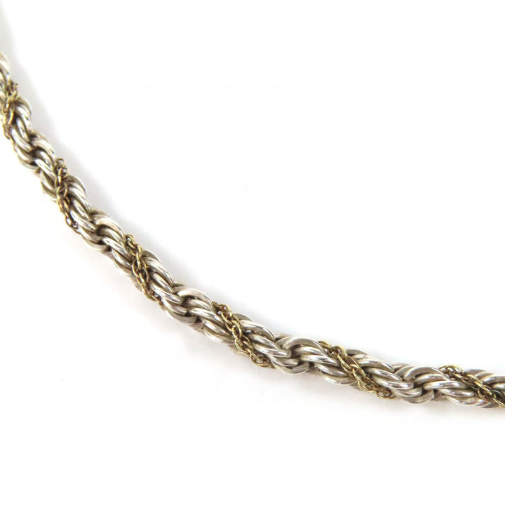 Great TIFFANY&Co. Necklace Twist Combo Silver 925 Women