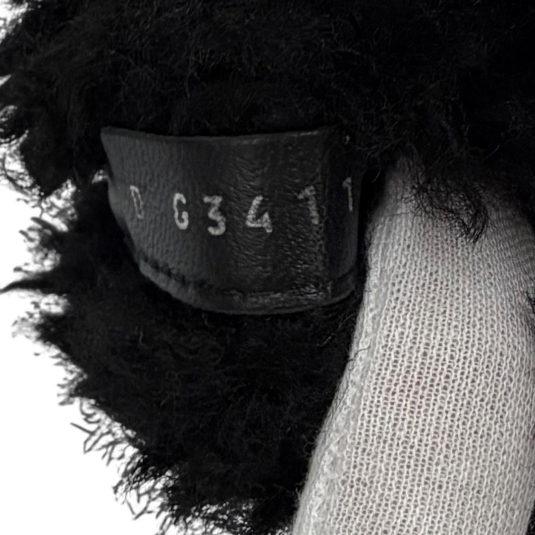 Great CHANEL short boots COCO Mark Chain Decoration Sheepskin Mouton 35 G34113