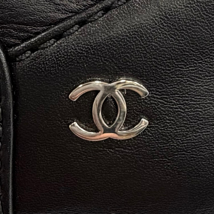 Great CHANEL short boots COCO Mark Chain Decoration Sheepskin Mouton 35 G34113