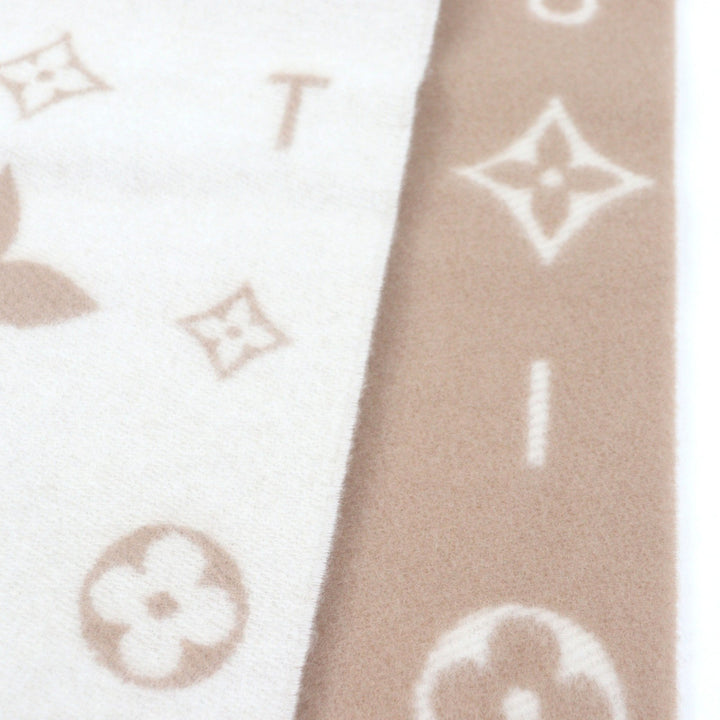 Excellent LOUIS VUITTON Scarf Reykjavik Cloud Scarf beige cashmere M97660