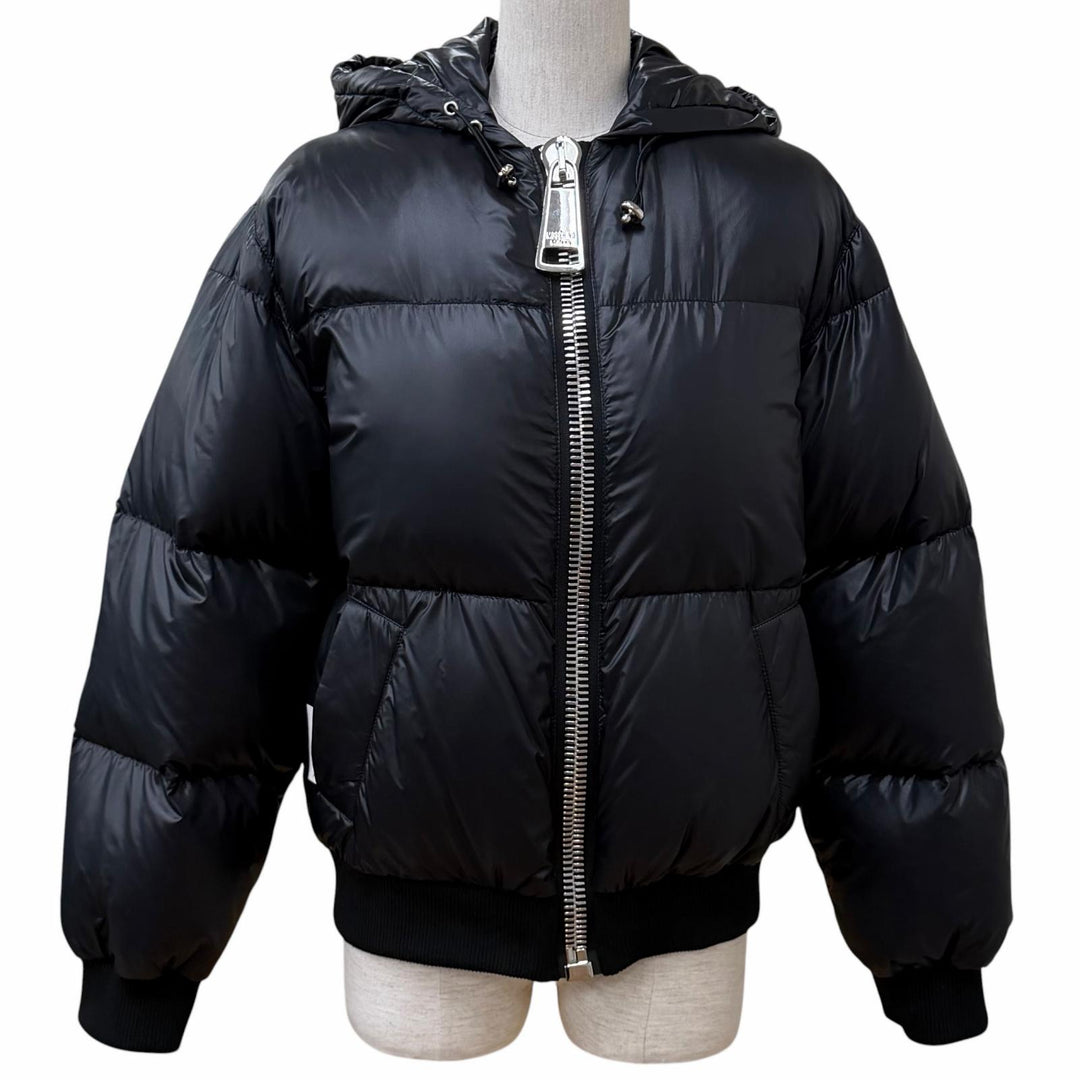 Pristine MOSCHINO COUTURE! Down jacket black Nylon Women 38 KK7235116