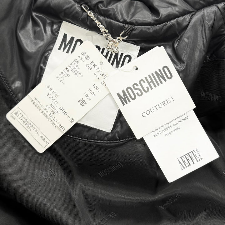 Pristine MOSCHINO COUTURE! Down jacket black Nylon Women 38 KK7235116