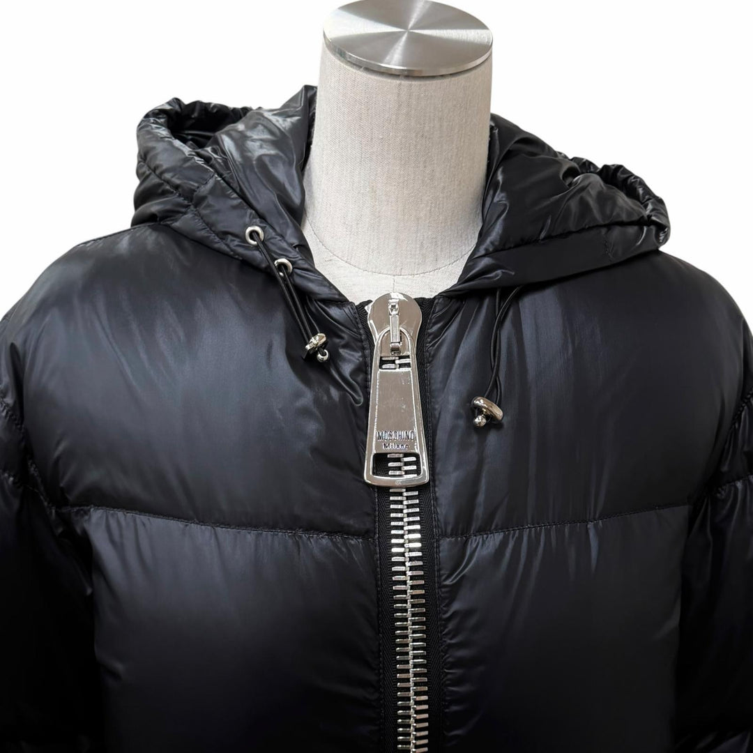 Pristine MOSCHINO COUTURE! Down jacket black Nylon Women 38 KK7235116
