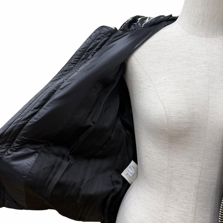Pristine MOSCHINO COUTURE! Down jacket black Nylon Women 38 KK7235116