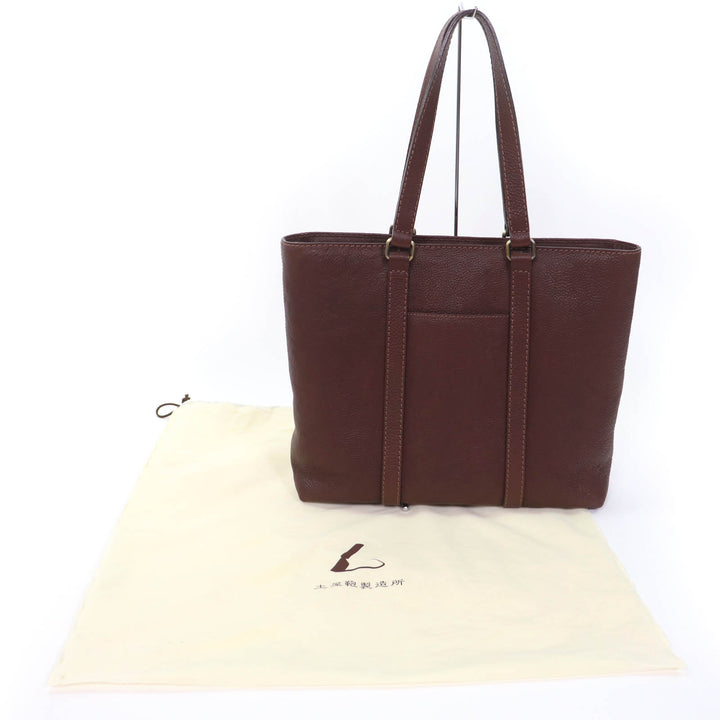 Excellent 土屋鞄 Tote Bag Tone Oil Nume Leather Daily Brown leather Women