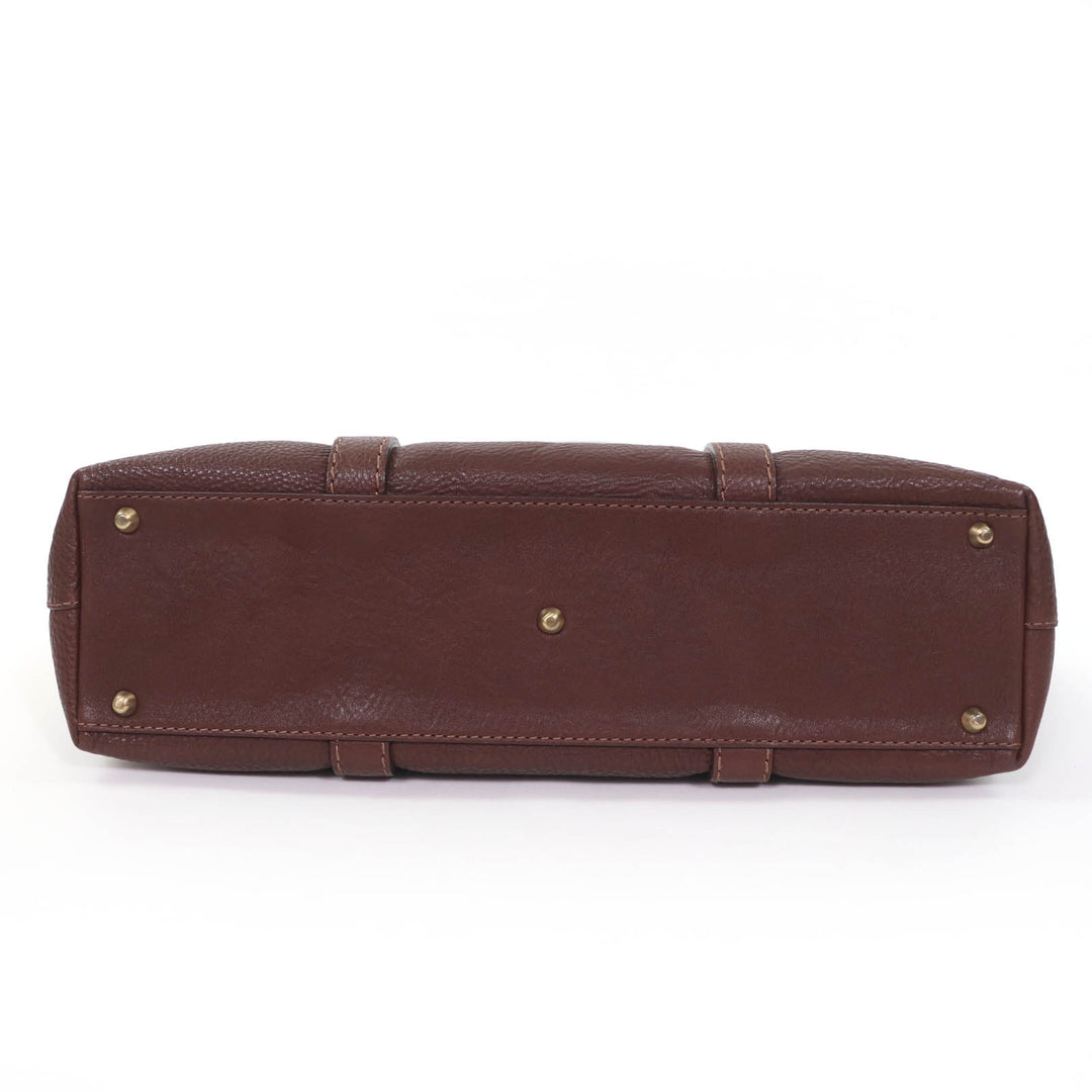 Excellent 土屋鞄 Tote Bag Tone Oil Nume Leather Daily Brown leather Women