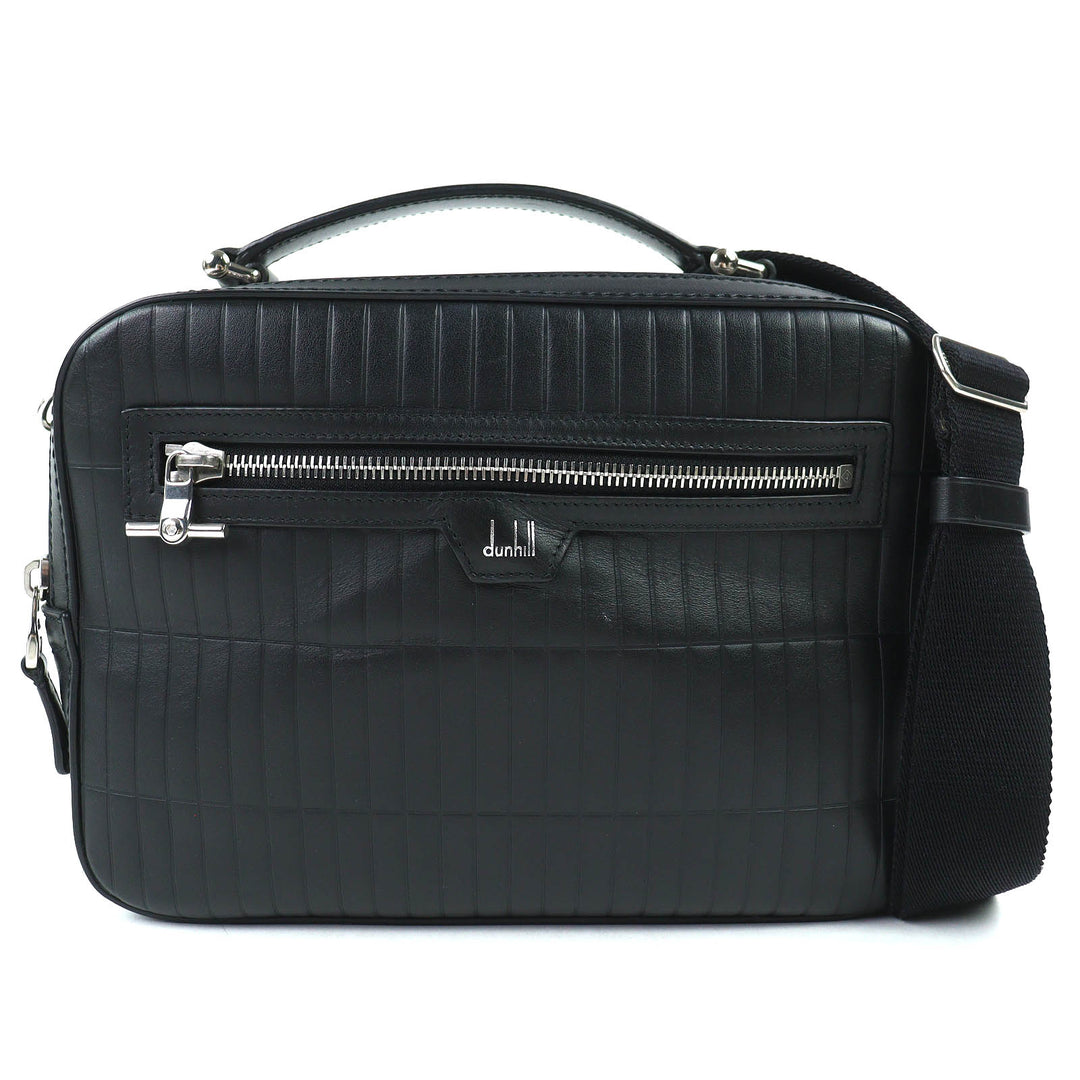 Great Dunhill Shoulder Bag Roller Gas Top Handle Bag calf leather 2way bag black