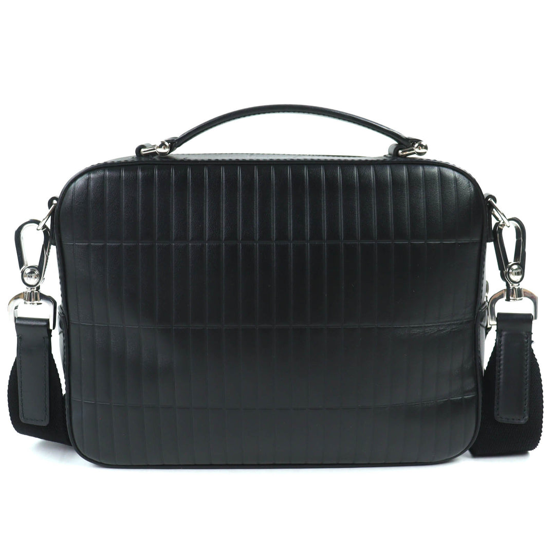 Great Dunhill Shoulder Bag Roller Gas Top Handle Bag calf leather 2way bag black