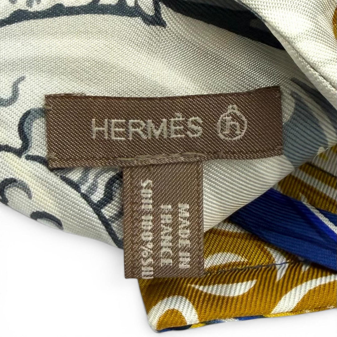 Excellent HERMES Pouch Petit H DANSE PACIFIQUE Carmen Object Drawstring Pouch