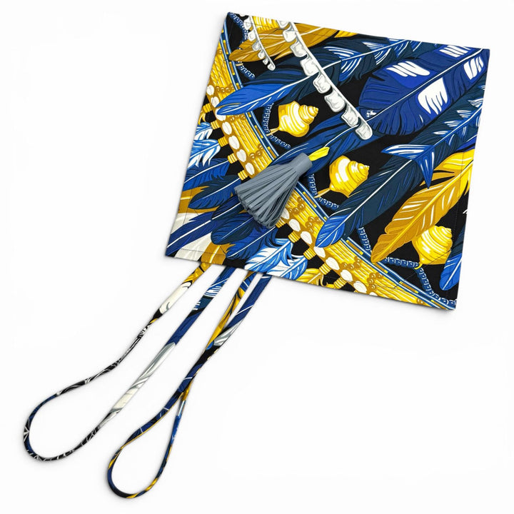Excellent HERMES Pouch Petit H DANSE PACIFIQUE Carmen Object Drawstring Pouch