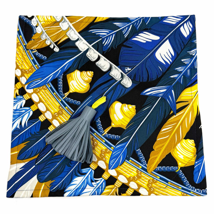 Excellent HERMES Pouch Petit H DANSE PACIFIQUE Carmen Object Drawstring Pouch