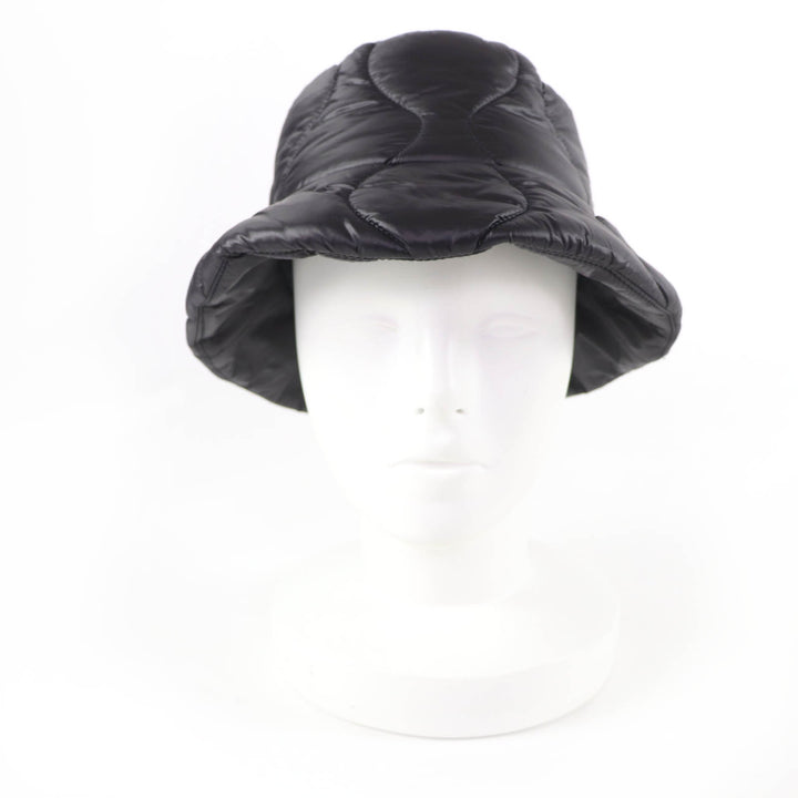 Excellent MIUMIU hat Logo embroidery, padded bucket bag Dark brown S 5HC196