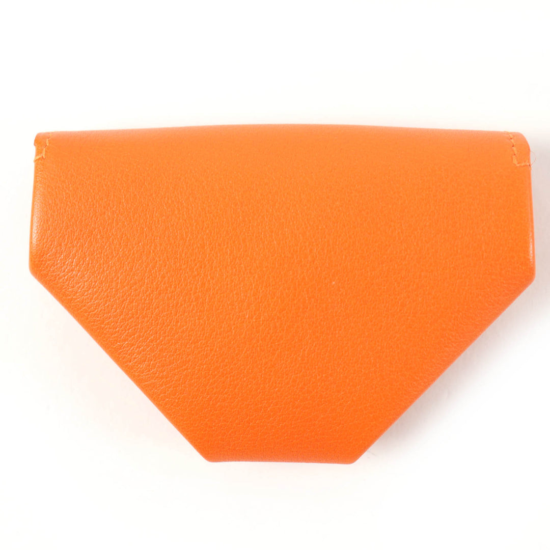 Excellent HERMES Coin case Le van Cator Orange Vogarribar Women