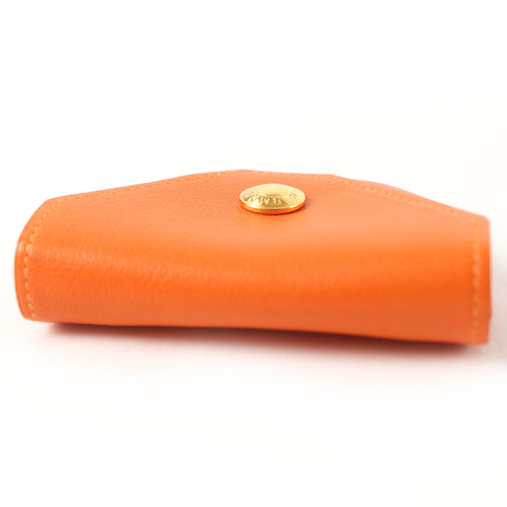 Excellent HERMES Coin case Le van Cator Orange Vogarribar Women