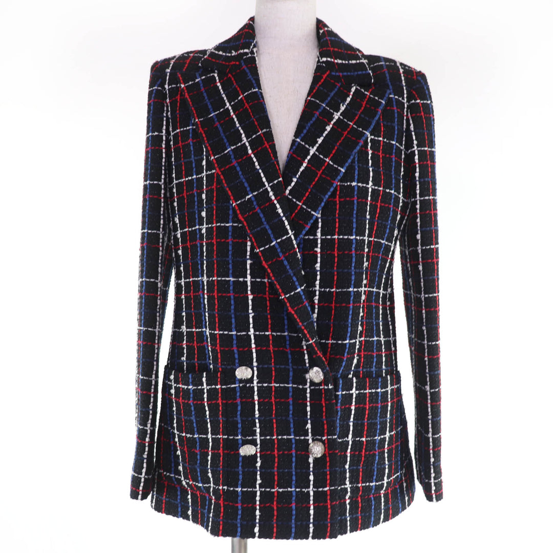 Excellent CHANEL Jacket COCO Mark Button Tweed multicolor Women 38 P77209V68829