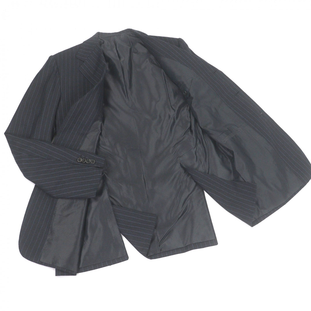Excellent Tindaro De Luca suit Stripe Pattern Single Bespoke gray