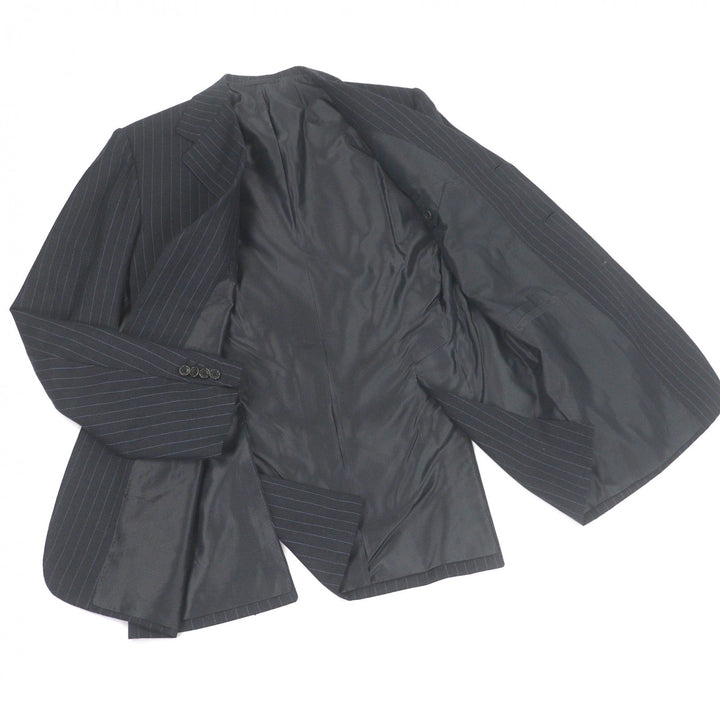 Excellent Tindaro De Luca suit Stripe Pattern Single Bespoke gray