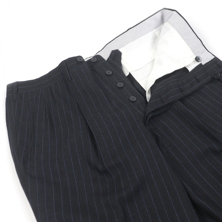 Excellent Tindaro De Luca suit Stripe Pattern Single Bespoke gray
