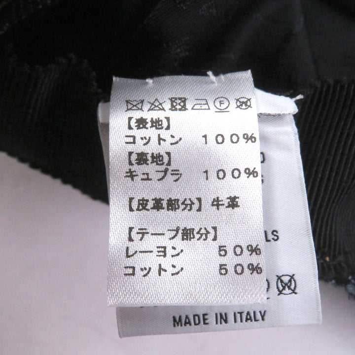 Great BERLUTI cap Calligraphy Scritto Denim Baseball Indigo blue cotton