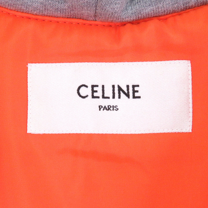 Excellent CELINE Bomber jacket Nylon Twill Hooded Loose Boots Jacket khaki