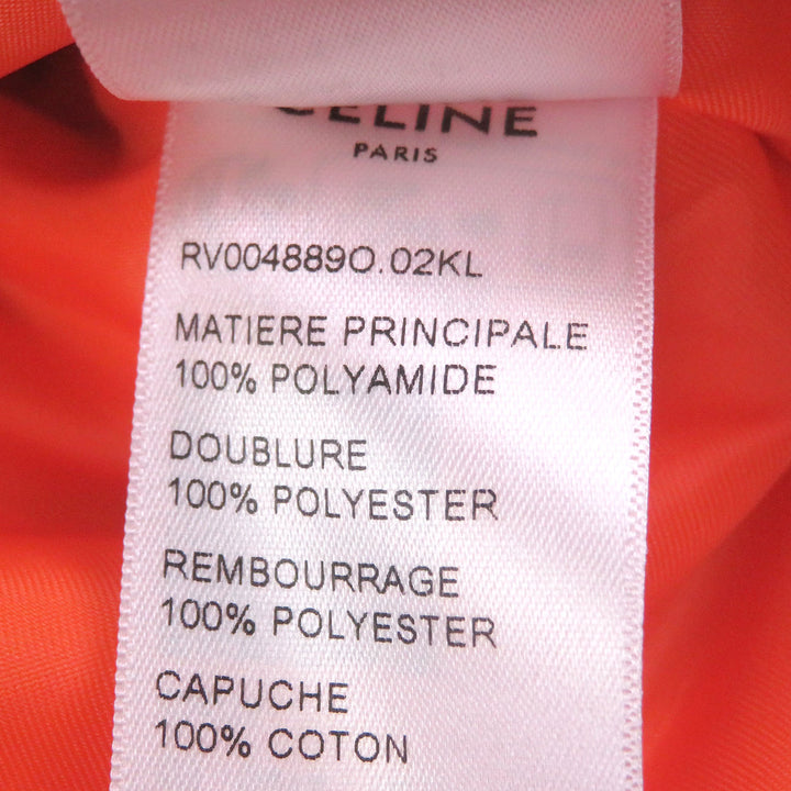 Excellent CELINE Bomber jacket Nylon Twill Hooded Loose Boots Jacket khaki