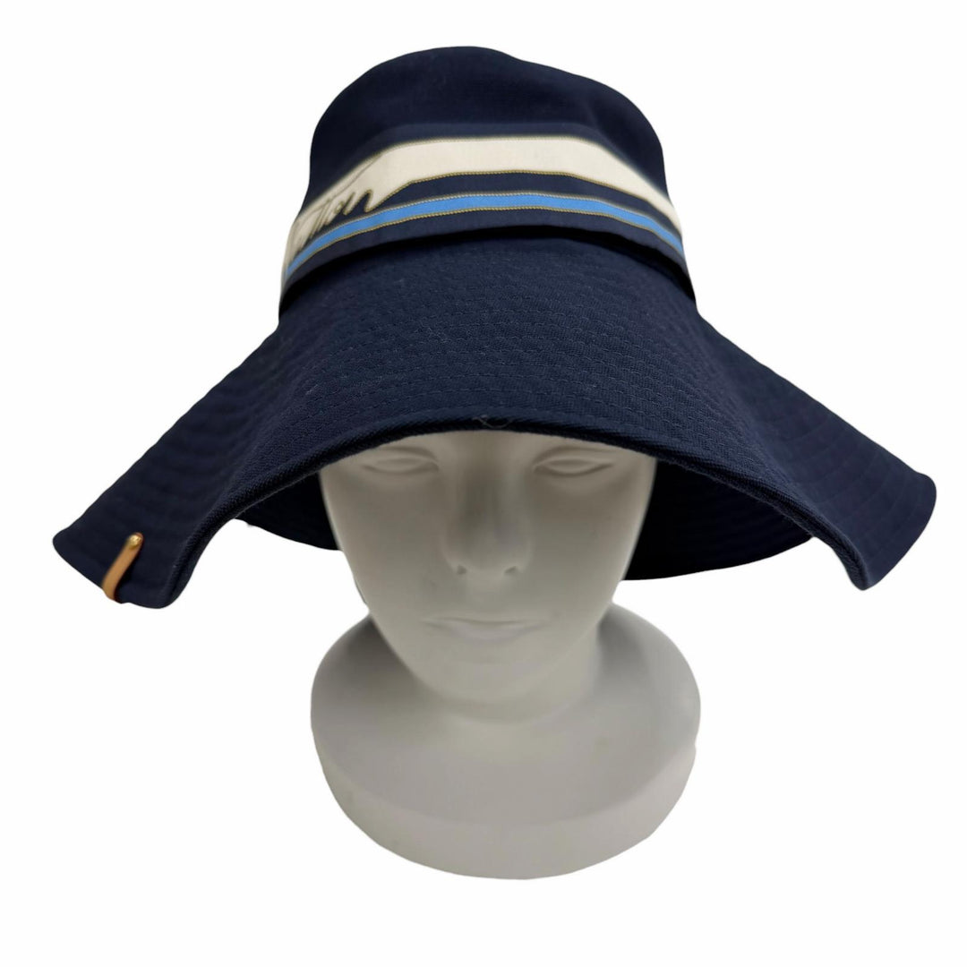 Great LOUIS VUITTON hat Bucket Hat LV Stripe Navy cotton Women M7496S