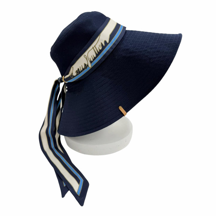 Great LOUIS VUITTON hat Bucket Hat LV Stripe Navy cotton Women M7496S