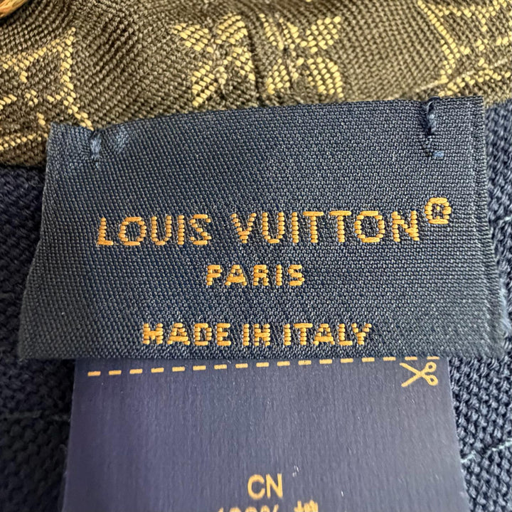 Great LOUIS VUITTON hat Bucket Hat LV Stripe Navy cotton Women M7496S