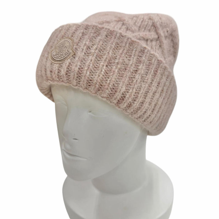 Excellent MONCLER Knit cap BERRETTO TRICOT pink alpaca Women